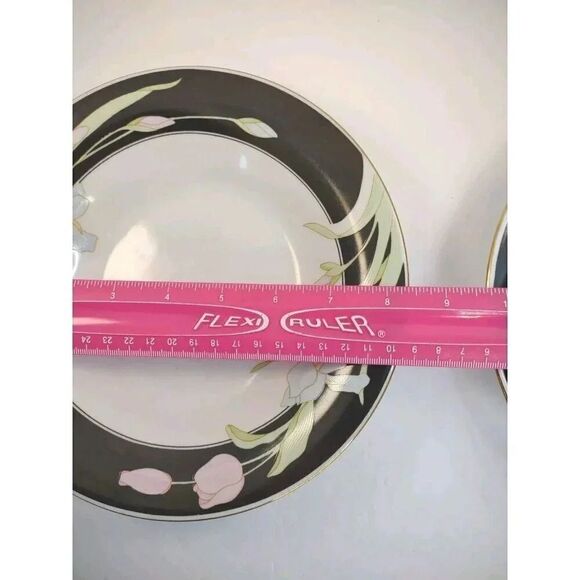 Fairfield Fine China by Vanessa Yung Shen 8" soup pasta Bowls Gold Rim Set of 4 - Picture 15 of 15